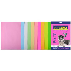 Набір кольорового паперу PASTEL+NEON, 10 кол., 50 арк., А4, 80 г/м²