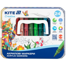 Маркери акрилові з рідкими чорнилами, 24шт Kite Creative