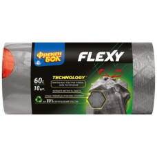 Пакети для сміття пе LD 60х64 графіт 60л10шт з затяжкою ElasticFIX ФРЕКЕН БОК ( fb.80673 )