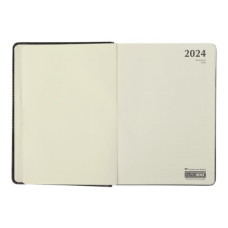 Щоденник датов. 2024 TOUCH ME, A5, чорний, штуч. шкіра