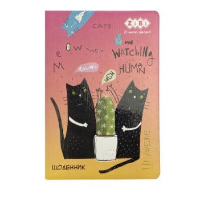 Щоденник шкільний CACTUS, В5, 48 арк., тверд. обл., шт.шкірапоролон, помаранчевий - ZB.13227-11 ZiBi