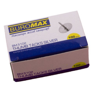 Кнопки нiкельовані, 100шт. - BM.5102 Buromax