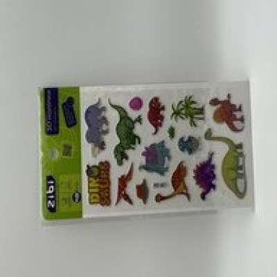 3D наліпки DINO мікс 2 18 см, KIDS Line