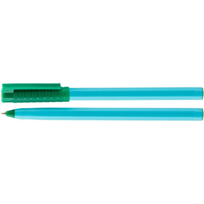 Ручка кулькова OPTIMA HYPE 0,7 mm. Корпус блакитний, пише зеленим - O15689 Optima