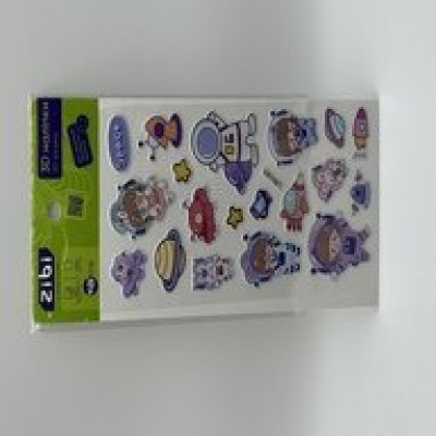3D наліпки Рожевий космос 18 см, KIDS Line