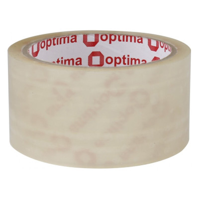 Стрічка клейка пакувальна 48 мм х 35 м х 43 мкм Optima Extra, прозора - O45324 Optima
