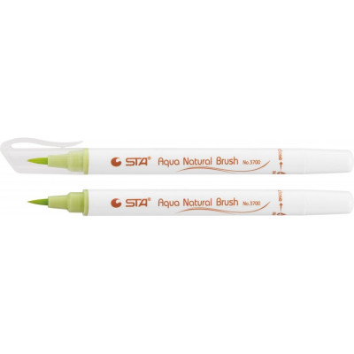 Маркер-пензлик акварельний STA 3700 AQUA NATURAL BRUSH 3700, лимонно зелений - STA3700-43 STA