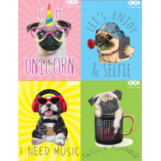 Блокнот на пружині зверху PUPPIES, А6, 40 арк., карт.обкл., KIDS Line