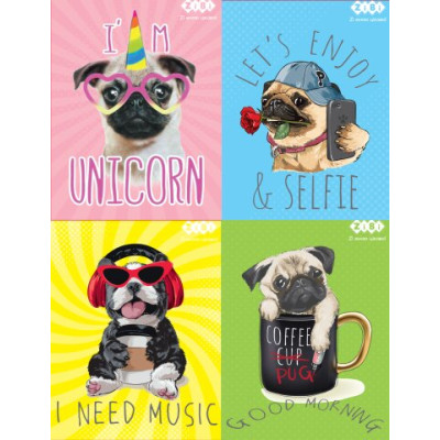 Блокнот на пружині зверху PUPPIES, А6, 40 арк., карт.обкл., KIDS Line - ZB.12140 ZiBi
