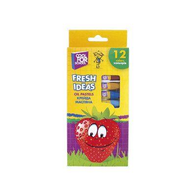 Крейда масляна Fresh Ideas, 12 кольорів - CF60708 COOLFORSCHOOL