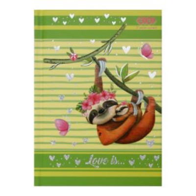 Блокнот LOVE IS, А-6, 64л., кл., тв. обкл., мат. лам.+лак, салатовий, KIDS Line - ZB.12719-15 ZiBi