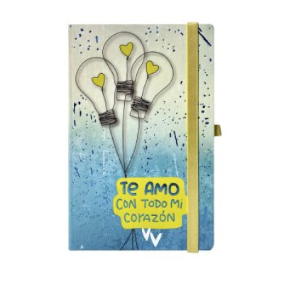 Книжка записная IDEA, на резинке, 136х207мм, 96 л., клетка., офсет крем., тв.лам.обл., голубая - BM.255104-14 Buromax