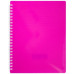 Зошит для записів FUCHSIA, В5, 96 л., клітка, з роздільником, пластикова обкладинка, фуксія/фіолет. - BM.2464-84 Buromax
