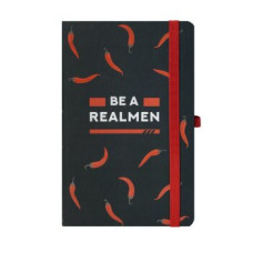 Книжка записная MACHO, на резинке, 136х207мм, 96 л., клетка., офсет крем., тв.лам.обл., графитовая