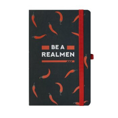 Книжка записная MACHO, на резинке, 136х207мм, 96 л., клетка., офсет крем., тв.лам.обл., графитовая - BM.255107-50 Buromax