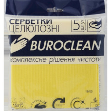 Серветки целюлозні вологопоглинаючі BUROCLEAN 15х15, 5 штуп