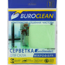 Серветка для скла, мікрофібра, BUROCLEAN EuroStandart 30х30 см Серветка для скла, мікрофібра, BUROCLEAN EuroStandart 30х30 см